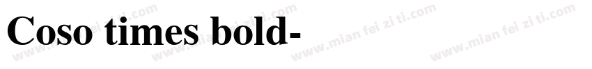 Coso times bold字体转换